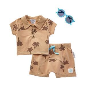 Quiltex  Surf's Up 2Pc Polo Shirt & Short Set